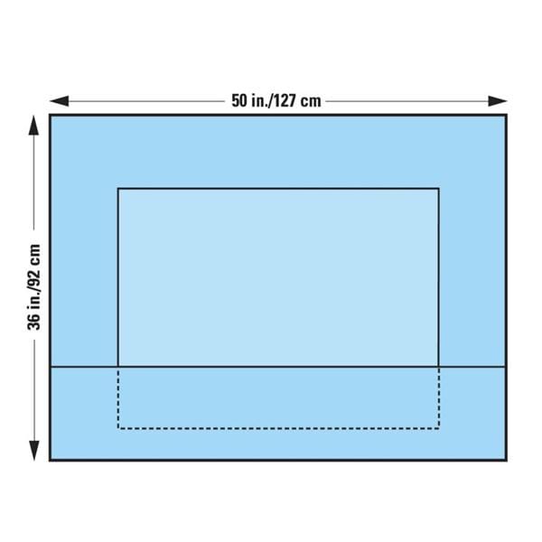 O & M Halyard -50x36" Sterile EENT Drape Fenestrated 89431