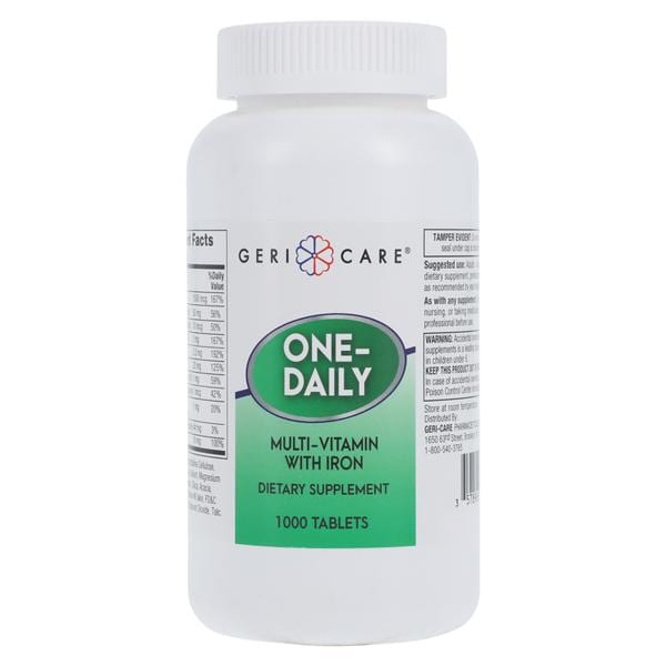 Geri-Care Pharmaceuticals One-Daily Adult Supplement Tablets 1000/Bottle - 57896052110