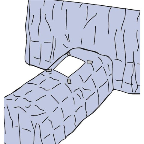 3M Medical Products Steri-Drape 285cm x 182cm Sterile Laparatomy/Laparoscopy Drape Fenestrated - 1031