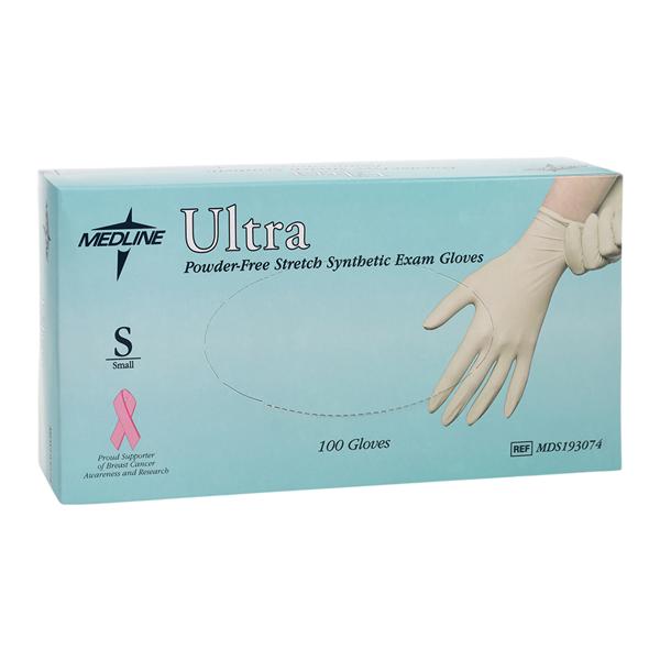 Medline Industries Inc -Ultra Vinyl Exam Gloves Small White Non-Sterile, 10 BX/CA MDS193074