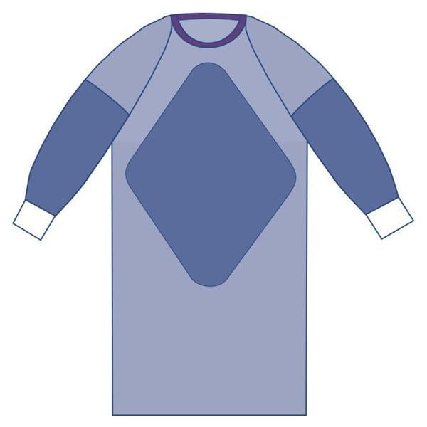 Medline Industries Inc Sirus Surgical Gown AAMI Level 3 Reinforced Fabric 2X Large Blue 28/Ca  - DYNJP2503