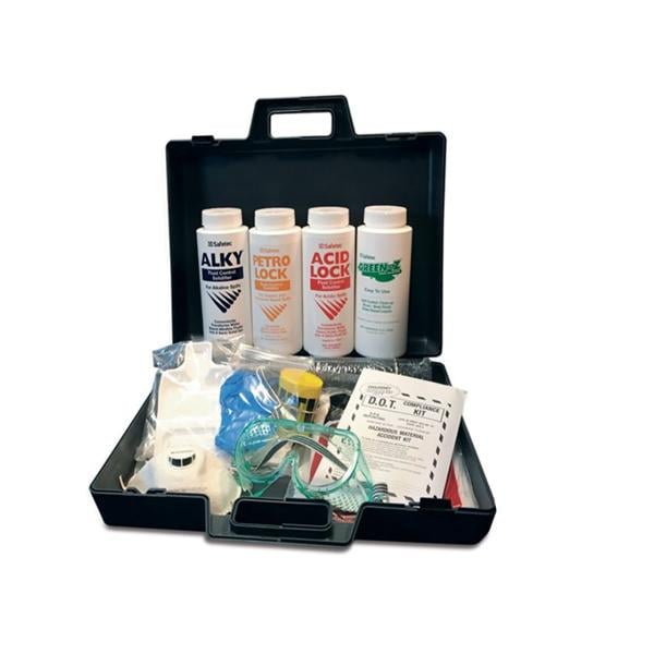 Safetec Of America Inc -Multi-Purpose Spill Kit 20-30gal Black Non-Sterile Plastic With Green-Z Solidifier/Acid Lock Solidifier/Alky Solidifier/Petro Lock Absorbent Each 15201