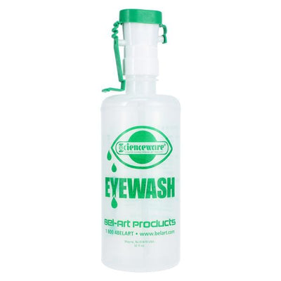 Bel-Art Products Scienceware Eye Wash Bottle Eye Wash Built in Eye Cup 1000mL Bottle Each, 12 EA/CA - F248510000
