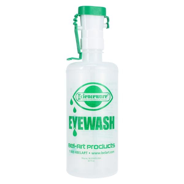 Bel-Art Products Scienceware Eye Wash Bottle Eye Wash Built in Eye Cup 1000mL Bottle Each, 12 EA/CA - F248510000