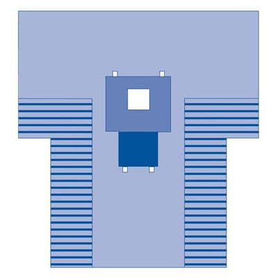 Medline Industries Inc -Proxima 98x77x121" Sterile Surgical Drape 6x6" Fenestrated DYNJP2492