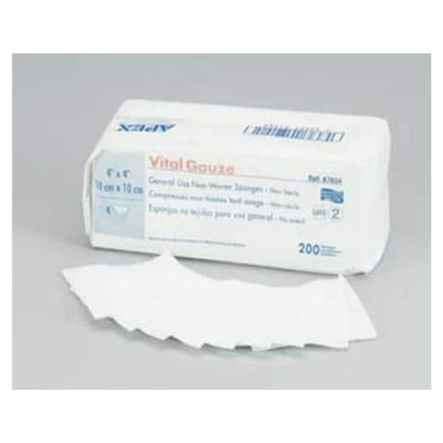 Medicom  Vital Viscose/Polyester Non-Woven Sponge 4x4" 4 Ply Non-Sterile LF- A7634