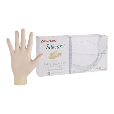 Pro2 Solutions, Inc -Silkcare Latex Exam Gloves Large Natural Non-Sterile CR7818