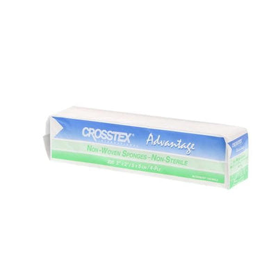 Crosstex International Advantage Cotton Gauze Sponge 2x2" 4 Ply Non-Sterile Square LF - ENCNWLA