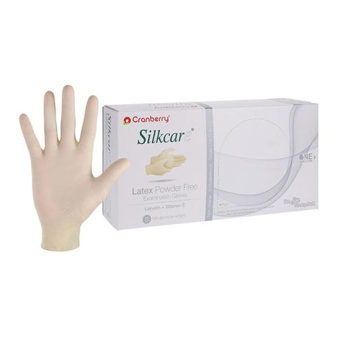 Pro2 Solutions, Inc -Silkcare Latex Exam Gloves Small Natural Non-Sterile CR7816