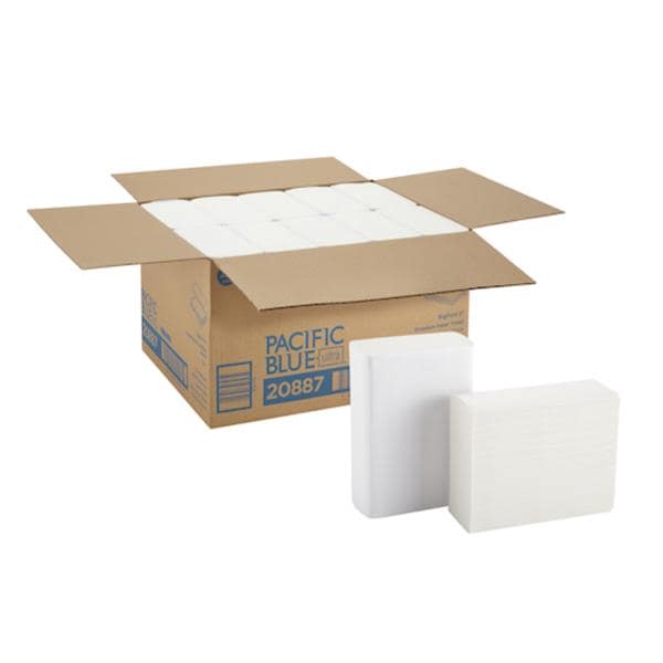 Georgia Pacific -Pacific Blue Ultra Hand Towel Z-Fold Disposable Paper 10.2 in x 10.8 in White C-Fold & Multifold Dispensers For 2200/Case 20887