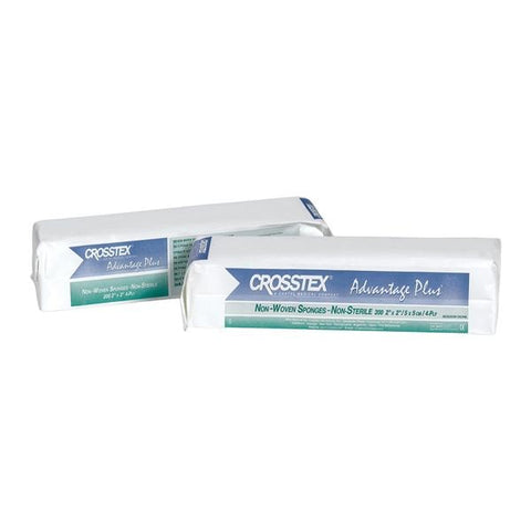 Crosstex International Advantage Plus Cotton Non-Woven Sponge 2x2" 4 Ply Non-Sterile LF, 4 CR/CA - ENCNWL