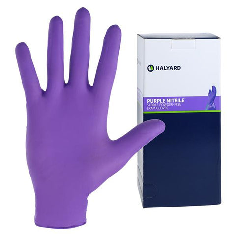 O & M Halyard -KC5 Purple Nitrile Nitrile Exam Gloves Small Purple Sterile Chemo Tested 52101