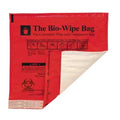 Unimed-Midwest Inc -Bio-Wipe Infectious Waste Bag 11-3/4x12" Red/Black Adhesive Closure Polypropylene With Absorbent Wipe Pad 10/Box MLBM015111