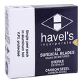 Havels Inc Carbon Steel Sterile Surgical Blade #15C Disposable 100/Bx - SC15C