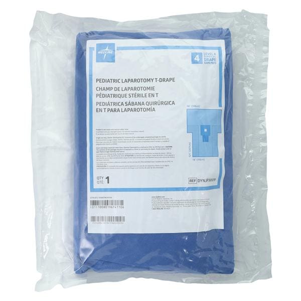 Medline Industries Inc 102x121x78" Sterile Laparotomy Drape 6x6" Fenestrated - DYNJP3009