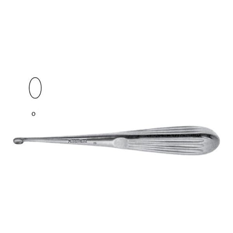 Miltex-Integra Miltex -Meister-Hand Spratt Mastoid Curette 6-1/2" Stainless Steel Each MH19-708