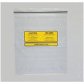 Health Care Logistics -Chemotherapy Disposal Bag 4mil 12x15" Clear/Yellow Zipper Closure Polyethylene Symbol Non-Sterile Disposable 100/Box 9517