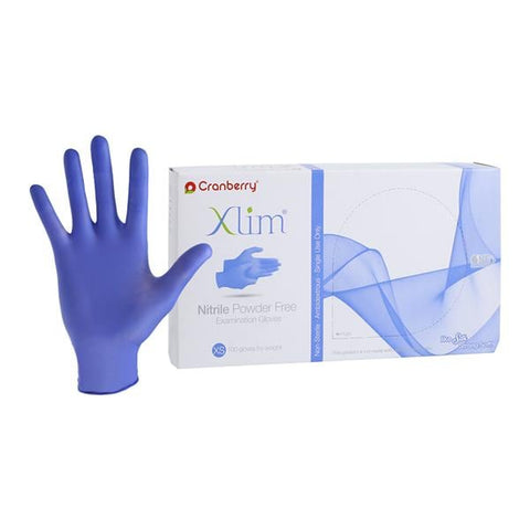 Pro2 Solutions, Inc -Xlim Nitrile Exam Gloves X-Small Dark Blue Non-Sterile, 10 BX/CA CR3125