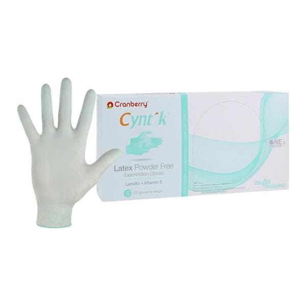 Pro2 Solutions, Inc -Cyntek Latex Exam Gloves Small Winter Green Non-Sterile, 10 BX/CA CR7836