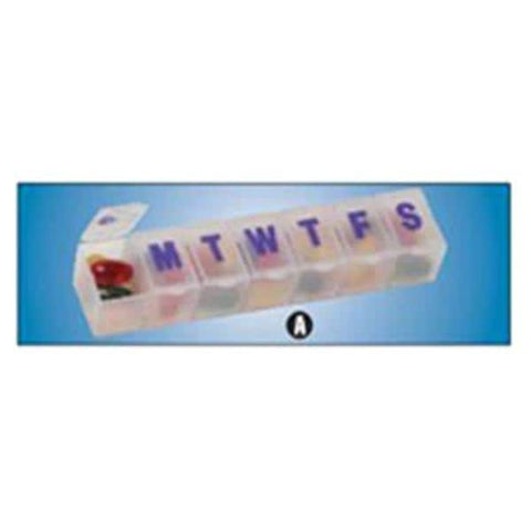 Apothecary Products Classic Pill Planner Plastic Weekly/Small 4-1/2x1x5/8" Translucent 6/Pack - 67004