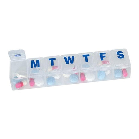 Apothecary Products Classic Pill Planner Plastic Weekly/Medium 5x1-1/8x3/4" Translucent 6/Pack - 67005