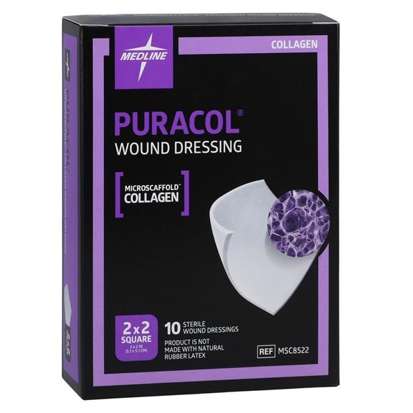 Medline Industries Inc Puracol Collagen Dressing 2x2" Sterile Highly Absorbent LF  - MSC8522