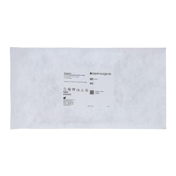 Aspen Surgical Surgidyne Silicone Wound Drain Hubless Flat Tip Full Perforated 10mmx20cm - 360007
