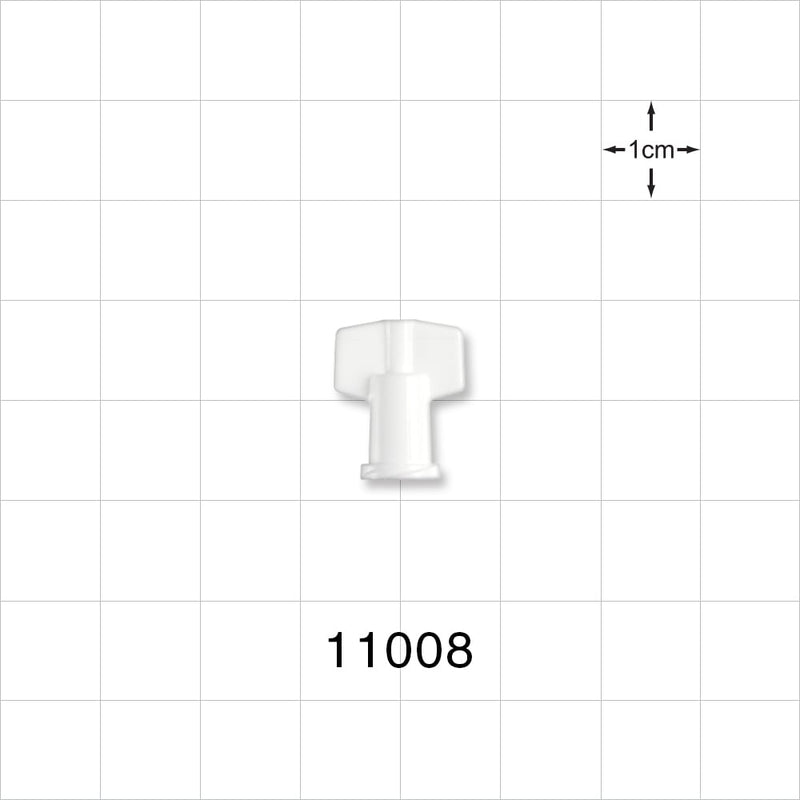 Female Luer Cap, Non-Vented, White -  - 11008