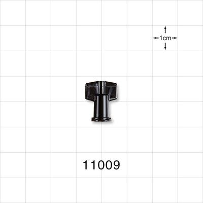 Female Luer Cap, Non-Vented, Black -  - 11009