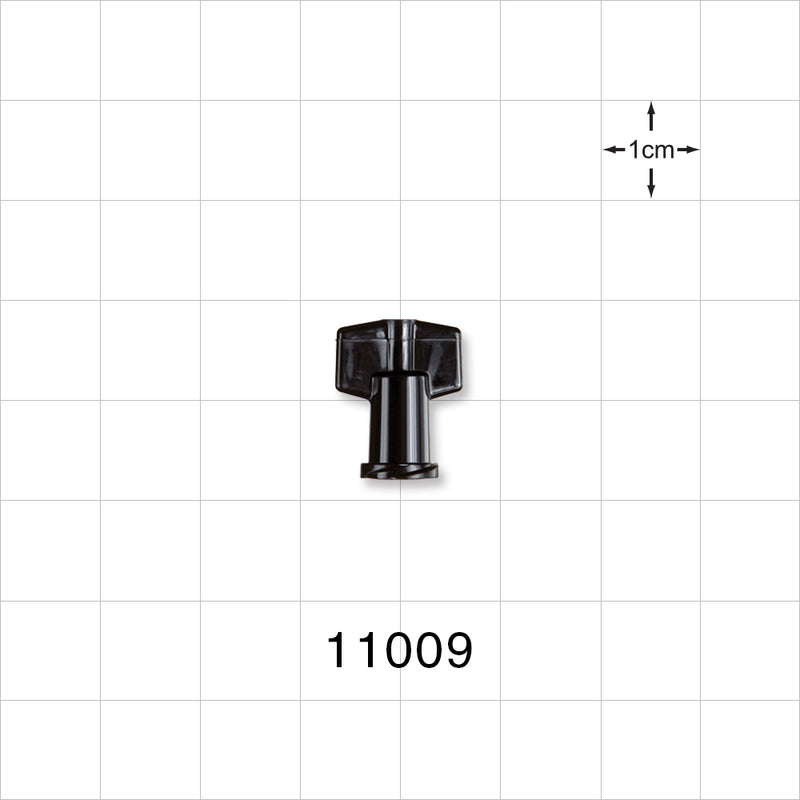 Female Luer Cap, Non-Vented, Black -  - 11009