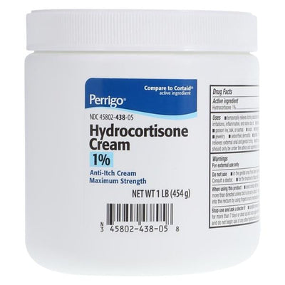 Perrigo Pharmaceuticals Hydrocortisone Anti-Itch Cream 1% 1LB/Jar - 45802043805