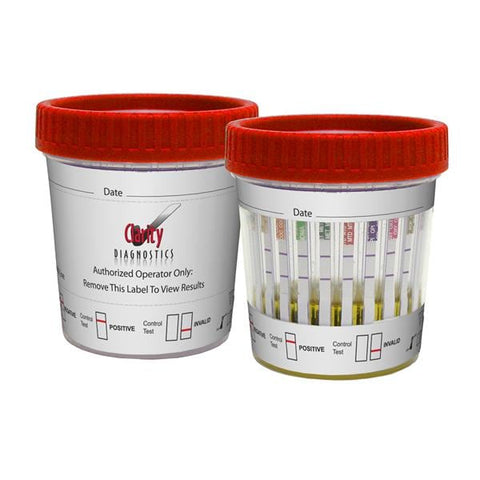 Clarity Diagnostics Clarity Drug Screen Urine Test Cup CLIA Waived 25/Box - CD-CDOA-4104