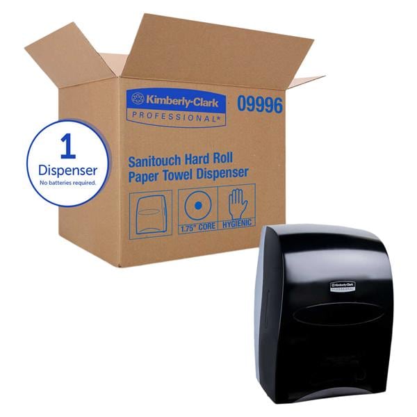 Kimberly Clark Professional -Sanitouch Paper Towel Roll Dispenser Black Plastic High Capacity Wall Mount 1/Case 09996