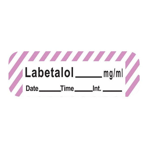 Precision Dynamics Corp. Anesthesia Label DTI Labetalol mg/ml White/Violet 1-1/2x1/2" 600/Rl - LANS-117