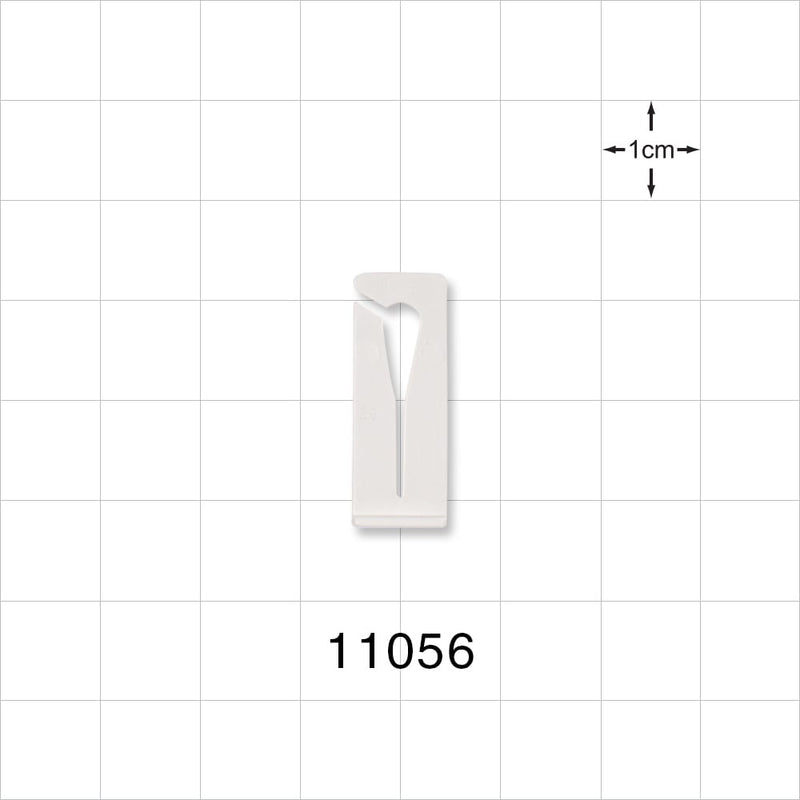 Open Jaw Slide Clamp, White - Fits 0.07 inch - 0.12 inch OD Tubing (1.8 mm - 3 mm) - 11056