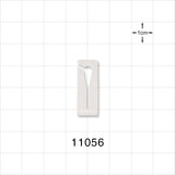 Open Jaw Slide Clamp, White - Fits 0.07 inch - 0.12 inch OD Tubing (1.8 mm - 3 mm) - 11056