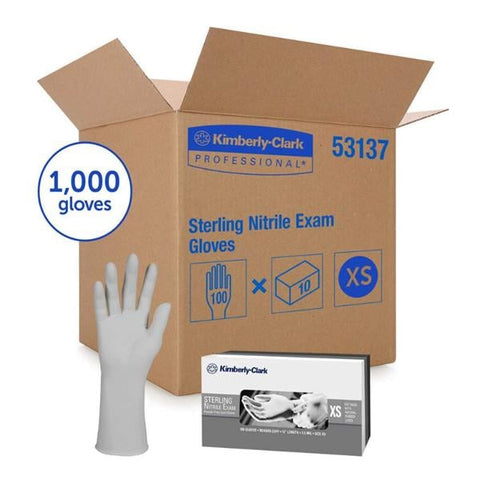 O & M Halyard -Sterling Nitrile Exam Gloves X-Small Gray Non-Sterile Chemo Tested 53137