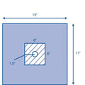Medline Industries Inc -ResiStat 20x18" Non-Sterile Surgical Drape 1-1/2" Fenestrated MDT013629