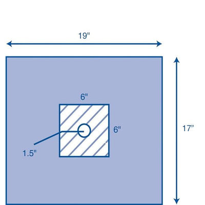 Medline Industries Inc -ResiStat 20x18" Non-Sterile Surgical Drape 1-1/2" Fenestrated MDT013629