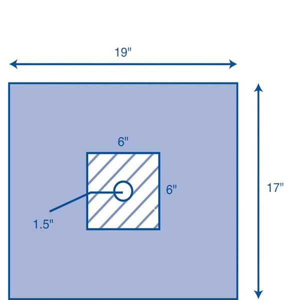 Medline Industries Inc -ResiStat 20x18" Non-Sterile Surgical Drape 1-1/2" Fenestrated MDT013629