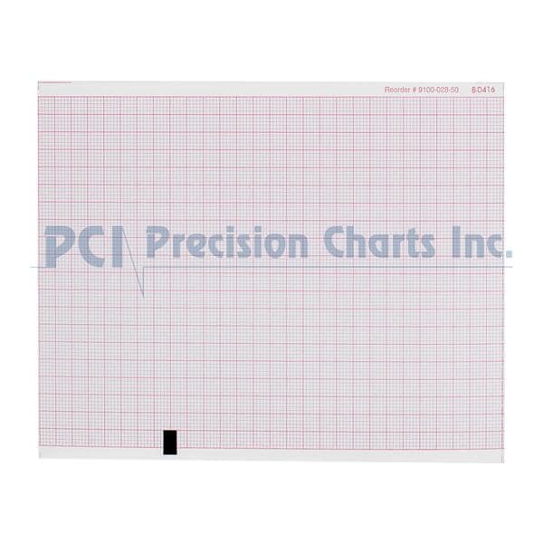 Precision Charts Inc ECG/EKG Recording Paper New For Mortara ELI 150 24Pk/Case - 9100-028-01