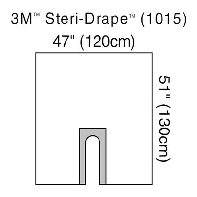 3M Medical Products Steri-Drape 51x47" NS Surgical/Neurology/Orthopedic Drape Non-Fenestrated - 1015NSD