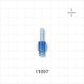 Female Luer Lock, Tubing Port, Blue - 0.19 inch OD (4.83 mm) - 11097