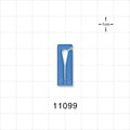 Open Jaw Slide Clamp, Blue - Fits 0.07 inch - 0.12 inch OD Tubing (1.8 mm - 3 mm) - 11099