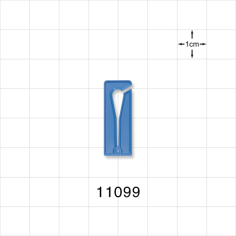 Open Jaw Slide Clamp, Blue - Fits 0.07 inch - 0.12 inch OD Tubing (1.8 mm - 3 mm) - 11099