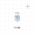 Male Luer Lock, Tubing Port, Clear - 0.212 inch ID (5.38 mm) - 11106