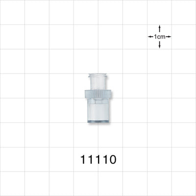 Female Luer Lock, Tubing Port, Clear - 0.212 inch ID (5.38 mm) - 11110