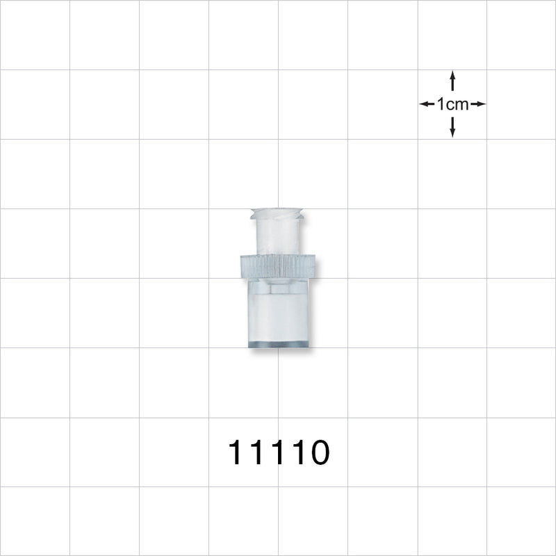 Female Luer Lock, Tubing Port, Clear - 0.212 inch ID (5.38 mm) - 11110