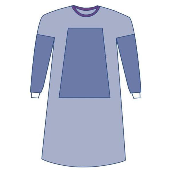 Medline Industries Inc -Eclipse Surgical Gown Fabric Reinforced Hook & Loop Fastener X-Large _ Sterile Latex Free Blue Disposable 30/Case DYNJP2102
