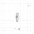 Female Luer Lock, Tubing Port, Clear - 0.114 inch - 0.1 inch ID/0.2 inch - 0.204 inch OD (2.90 mm - 2.54 mm/5.08 mm - 5.18 mm) - 11148